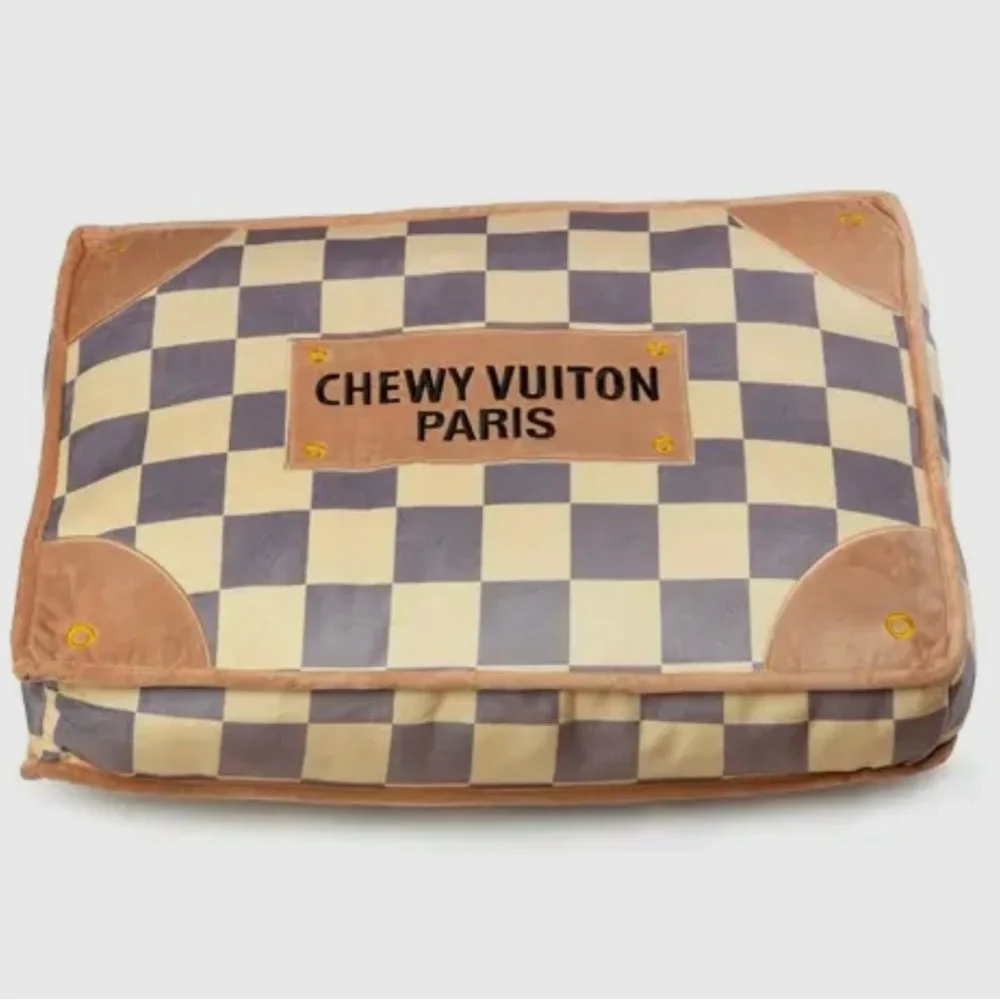 CHEWY VUITON Dog Bed 💕 (Brown & Cream)